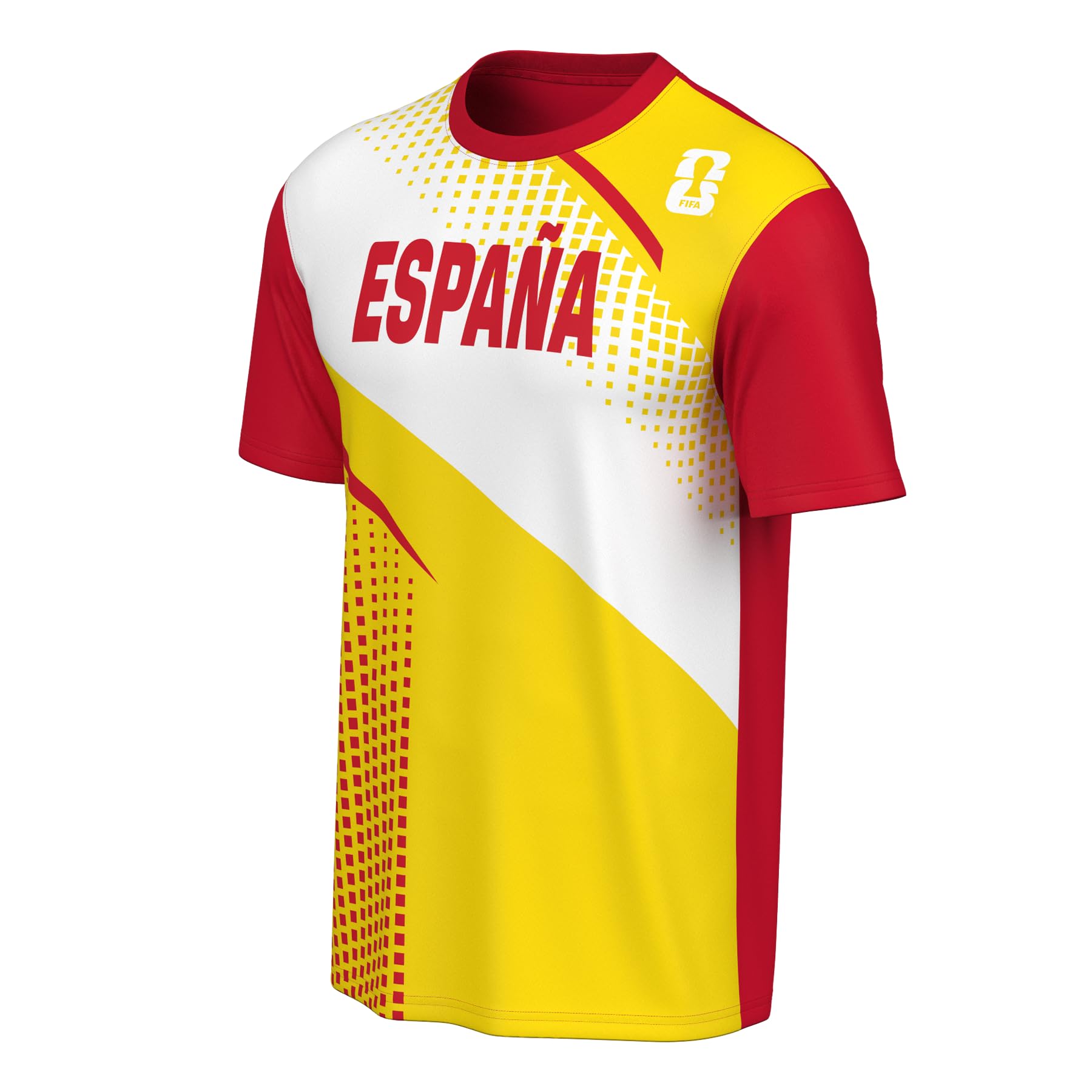 Outerstuff FIFA World Cup 2026 Mens Short Sleeve Country Team Crewneck Top, Spain, Medium