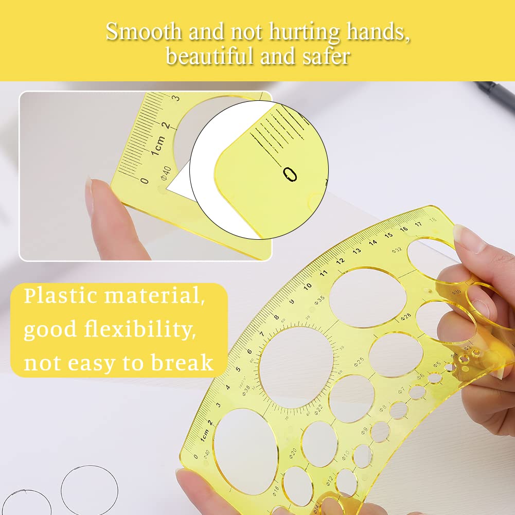 Circular Ruler Tool Snapklik.com : Circle Template For Drawing, Yellow Quilling Tool, Round ...