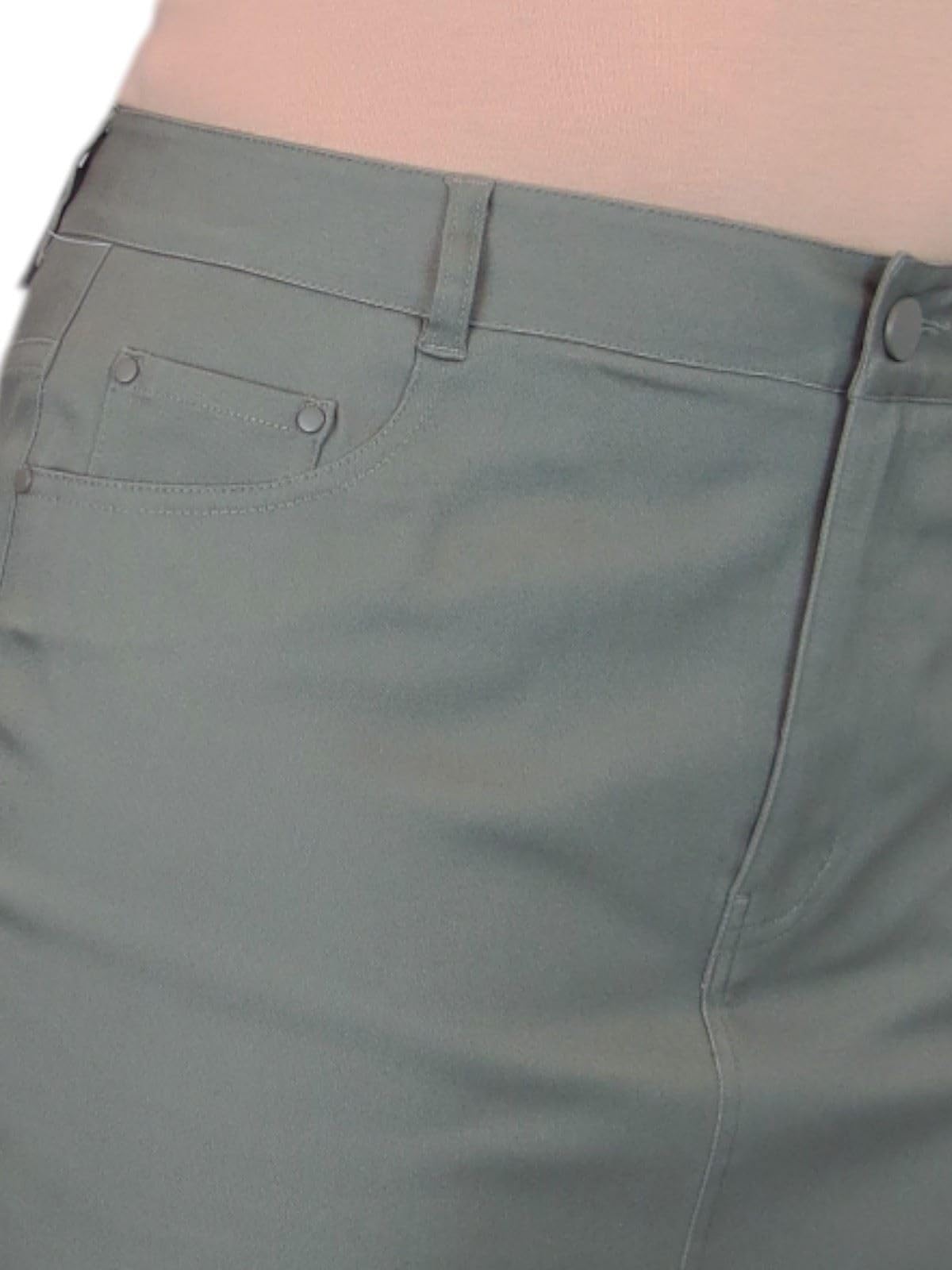 Paulo Due Gonna A Tubino Stile Jeans Elasticizzato in Cotone Pesante da Donna Casual 42-52