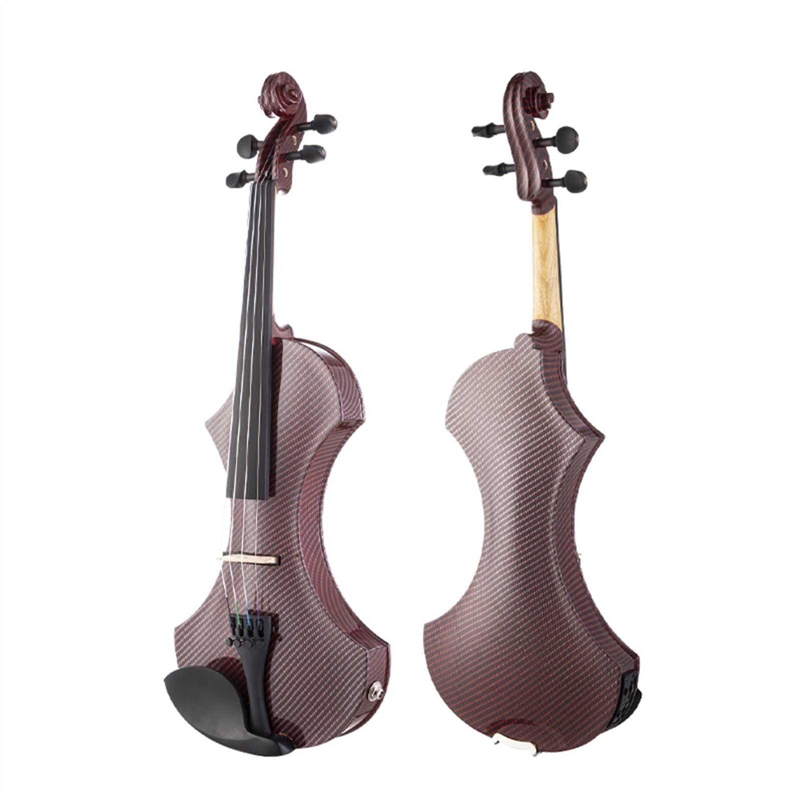 Violini per Studenti Strumento Musicale Professionale Per Violino Elettrico Rosso Scuro 4/4 Con Sistema Di Pickup Attivo In Ebano Professionale Violino
