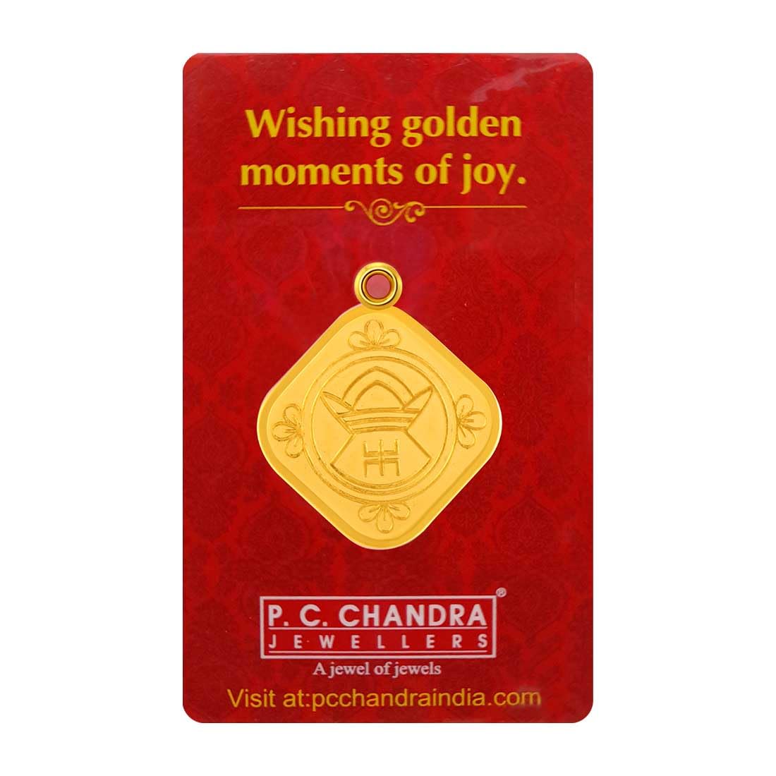 P.C Chandra Jewellers 24kt (995) Pooja Kalash Yellow Gold Coin Cum Pendant - 3 Gram