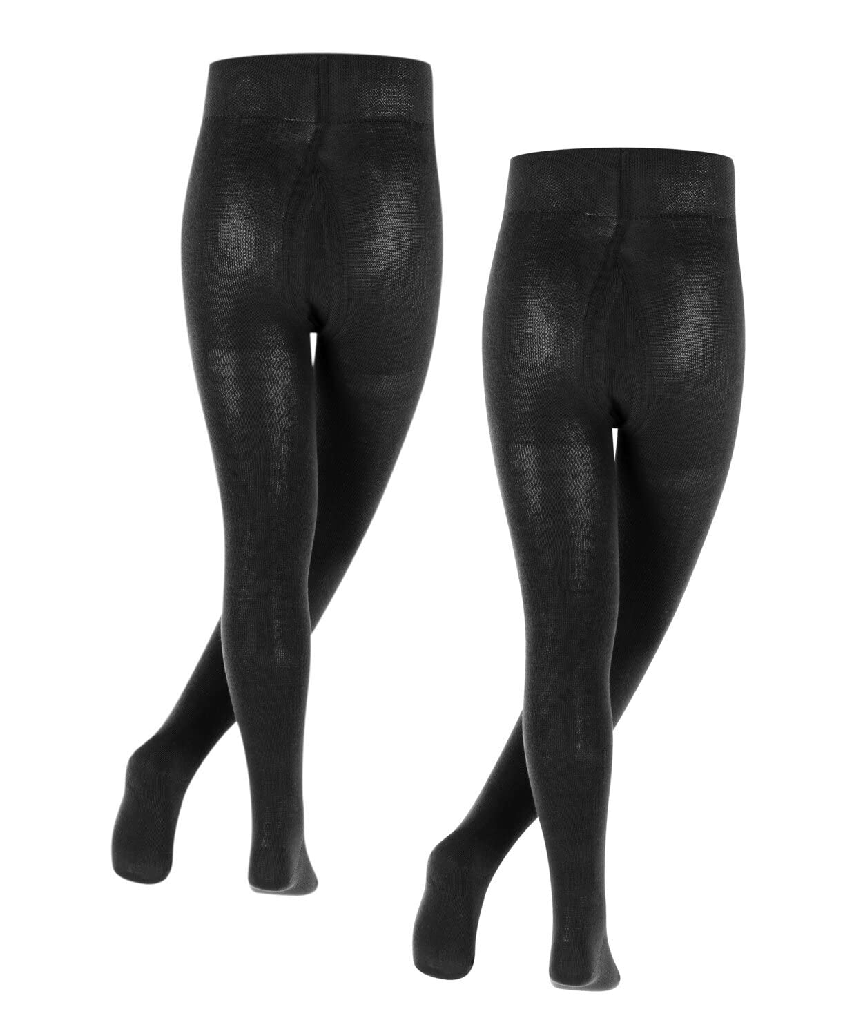 FALKE Rajstopy Family Multipack Bawełna grube 2 Pak Czarny 152-164