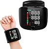 Automatic Wrist Blood Pressure Monitor Accurate Blood-Pressure Monitors with Large LCD Display Rechargeable BP Machines for Adult Elder at Home with Memory Function