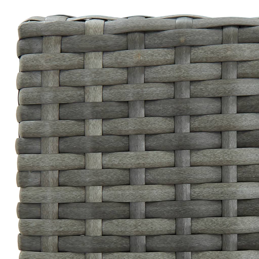 vidaXL Ensemble de Bar de Jardin 5 pcs avec Coussins Mobilier de Bistrot Ensemble de Salle à Manger d'Extérieur Salon de Jardin Résine Tressée Gris