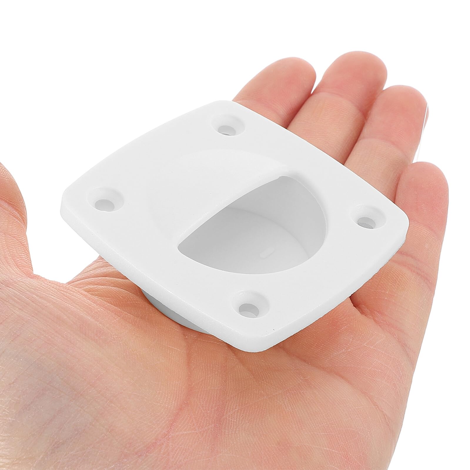 BESPORTBLE Lot de 4 Poignées Encastrées en Nylon Marin Blanc pour Bateaux et Yachts Poignées de Trappe Résistantes à la Corrosion Légères et Ergonomiques Accessoires Marins pour Entretien