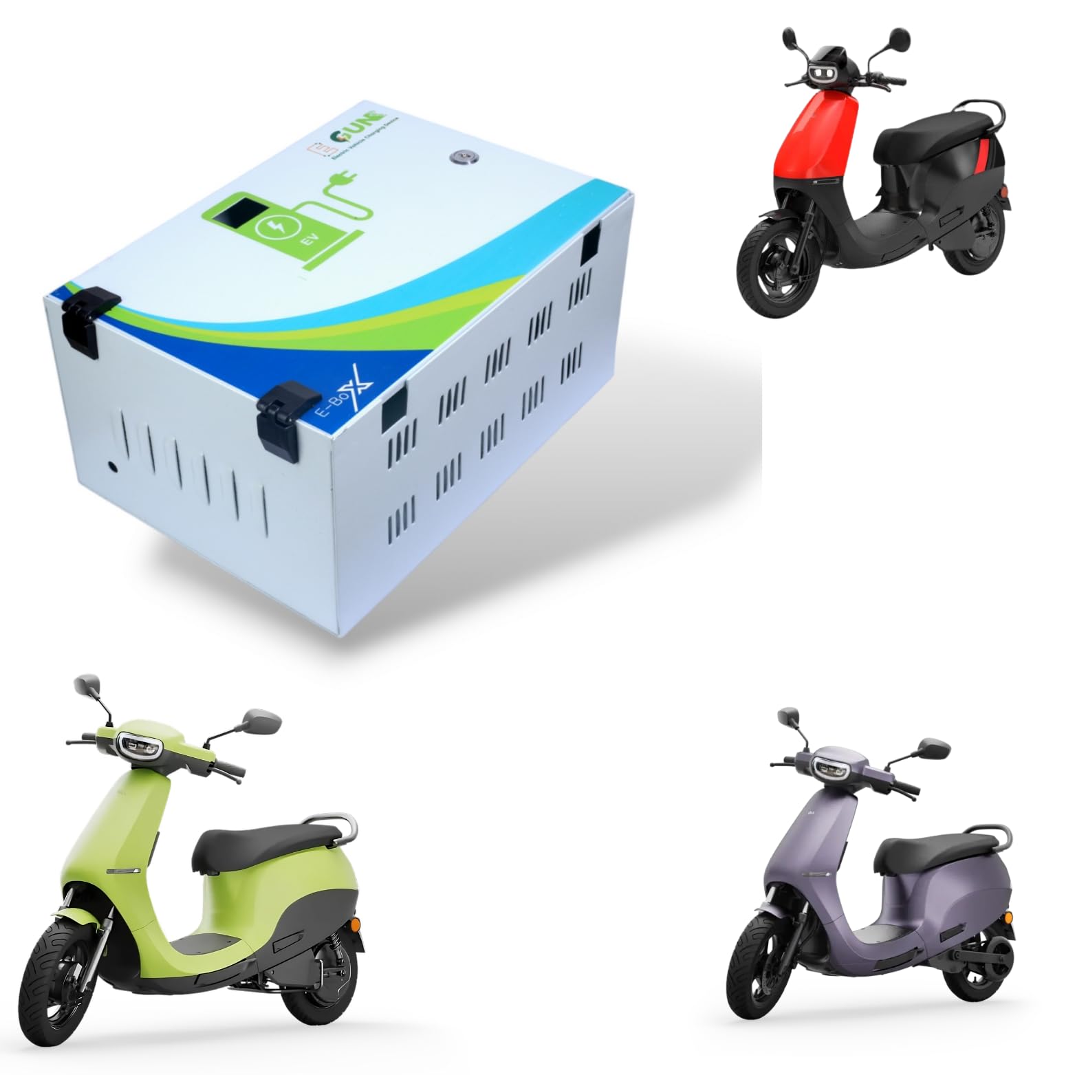 Ola s1 pro Accessories Lock and Key Charger Holder Wall Mount Safety Box Compatible with Ola S1 & S1 Pro & Air X, EV Charging Box