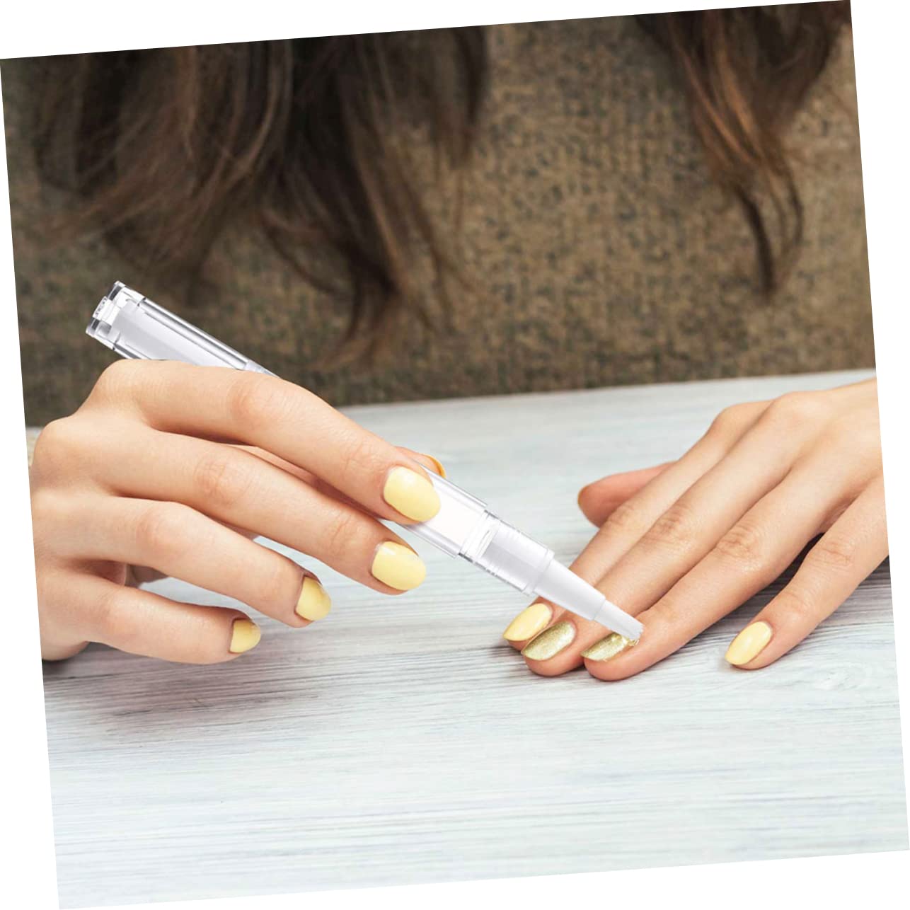 FRCOLOR 5 set Tubo Penna Trasparente - Penna Per Per Cuticole UV Per Unghie Penna Per Per Cuticole Penna Per Per Cuticole Ricaricabile Vuota 12 pezzi*5