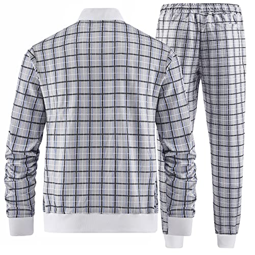 W Jianwang Track Jogging Suits For Men Set Running Sweatsuits 2 Piece Casual Tracksuits Joggers Outfits Workout Sports Jacket And Pants 2101 Black L #TOP6