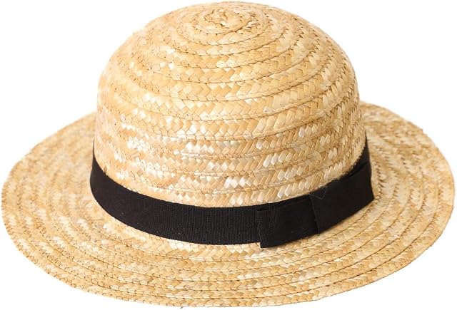 Straw Boater HAT with Ribbon & Bow Quality School Accessory Mens & Ladies HAT in 6 Styles Fancy Dress