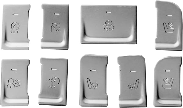 for GWM Tank 500 2022-2023 LHD Alloy Silver Central Control Gear Shift Button Cover Trim 9pcs Car Accessories