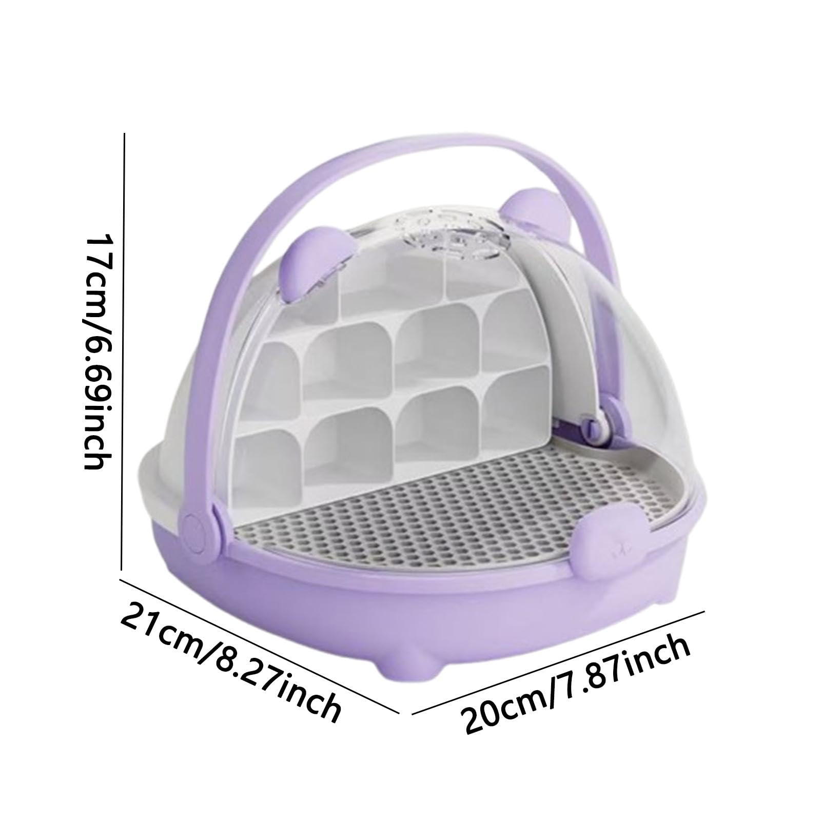 Silkwurm Zuchtbox Silkwurm Futterbox Zuchtbehälter Transparenter Kleintierkäfig Aus PP Und Glas für Labor Kinder Outdoor Aktivitäten, Lila