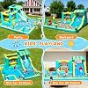 FBSPORT Inflatable Bounce House Water Slide, Widen Water Slide Park 10-in-1 Bounce House with 480W Blower, Jumping, Climbing, Splash Pool, Bouncy Castle for Kids 3-10 Backyard Party Outdoor Indoor