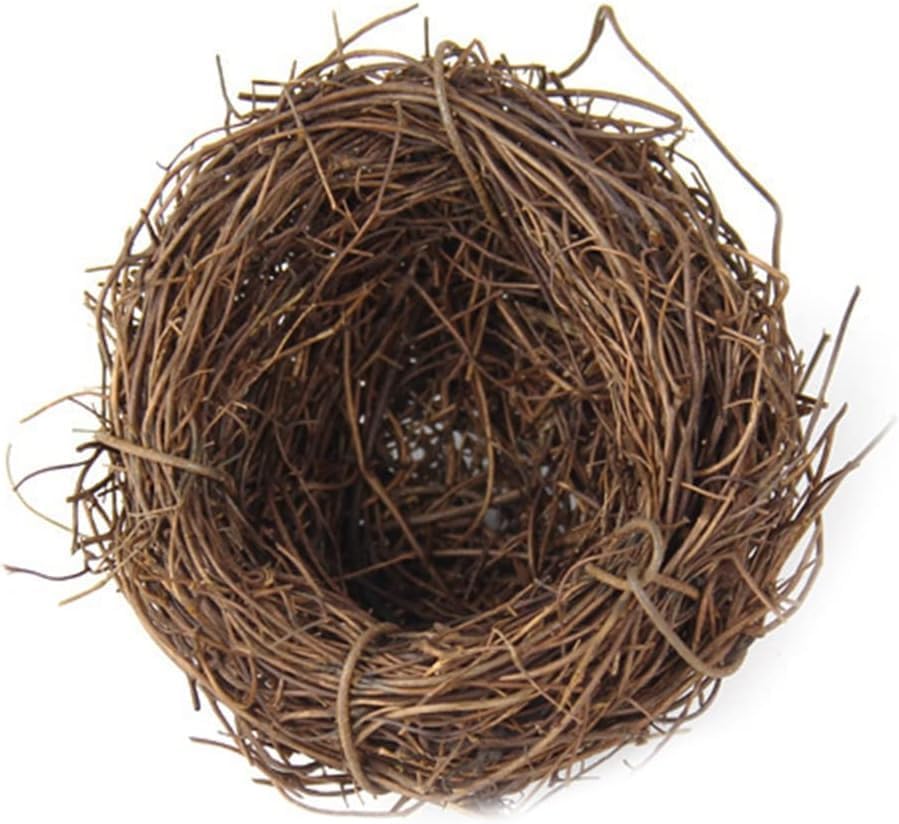 Seadiquiet 1Pc Easter Bird Nest Anti-Scratch Decorative Lightweight Egg Decoration Prop Easter Bird Nest Compatible with Crafts Artificial Flowers Artificial Plants and Flowers（6 cm）