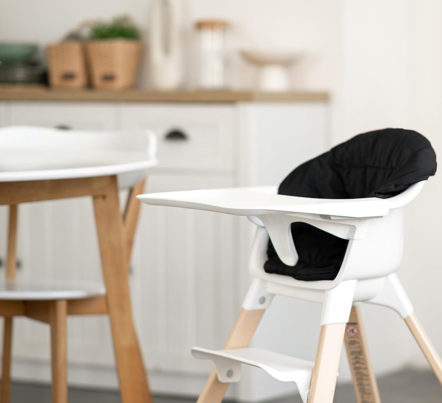 Cushion, Compatible with Stokke Clikk High Chair - Waterproof Seat Cushion for Babies - High Chair Accessories, Easy to Clean – Machine Washable - Black