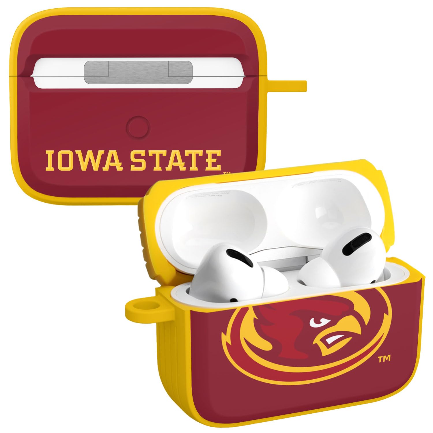 AFFINITY BANDS Iowa State Cyclones HDX Case Cover Compatible with Apple AirPods Pro 1 & 2 (Classic)