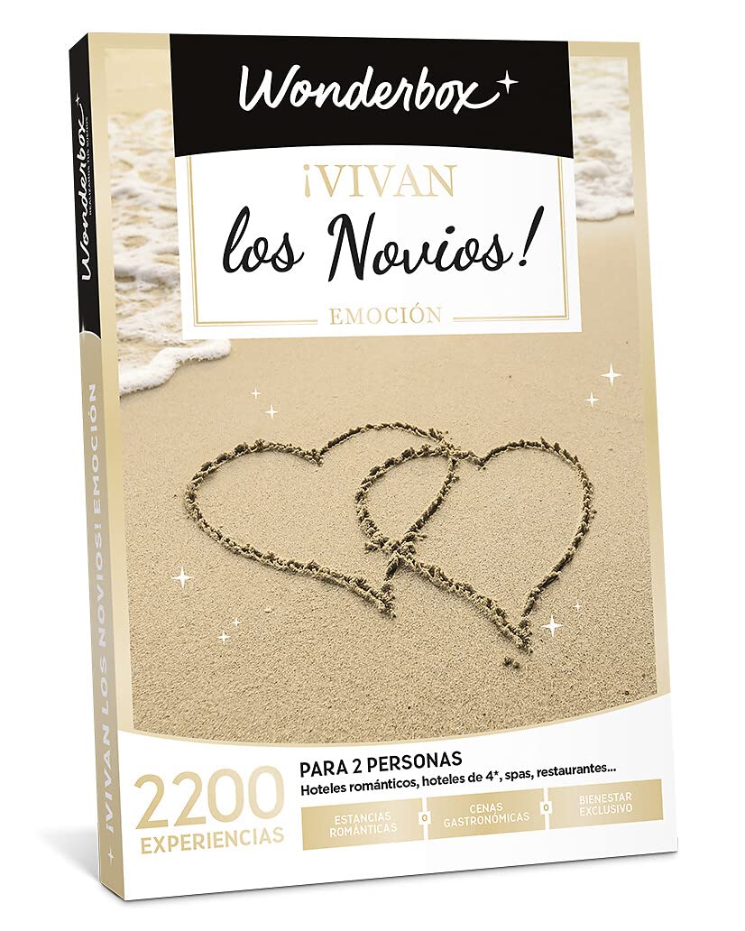 Wonderbox - Caja regalo - Vivan Los Novios Emocion | 1 actividad a elegir - Más de 3000 experiencias - Estancia romántica, cena gastronómica, bienestar