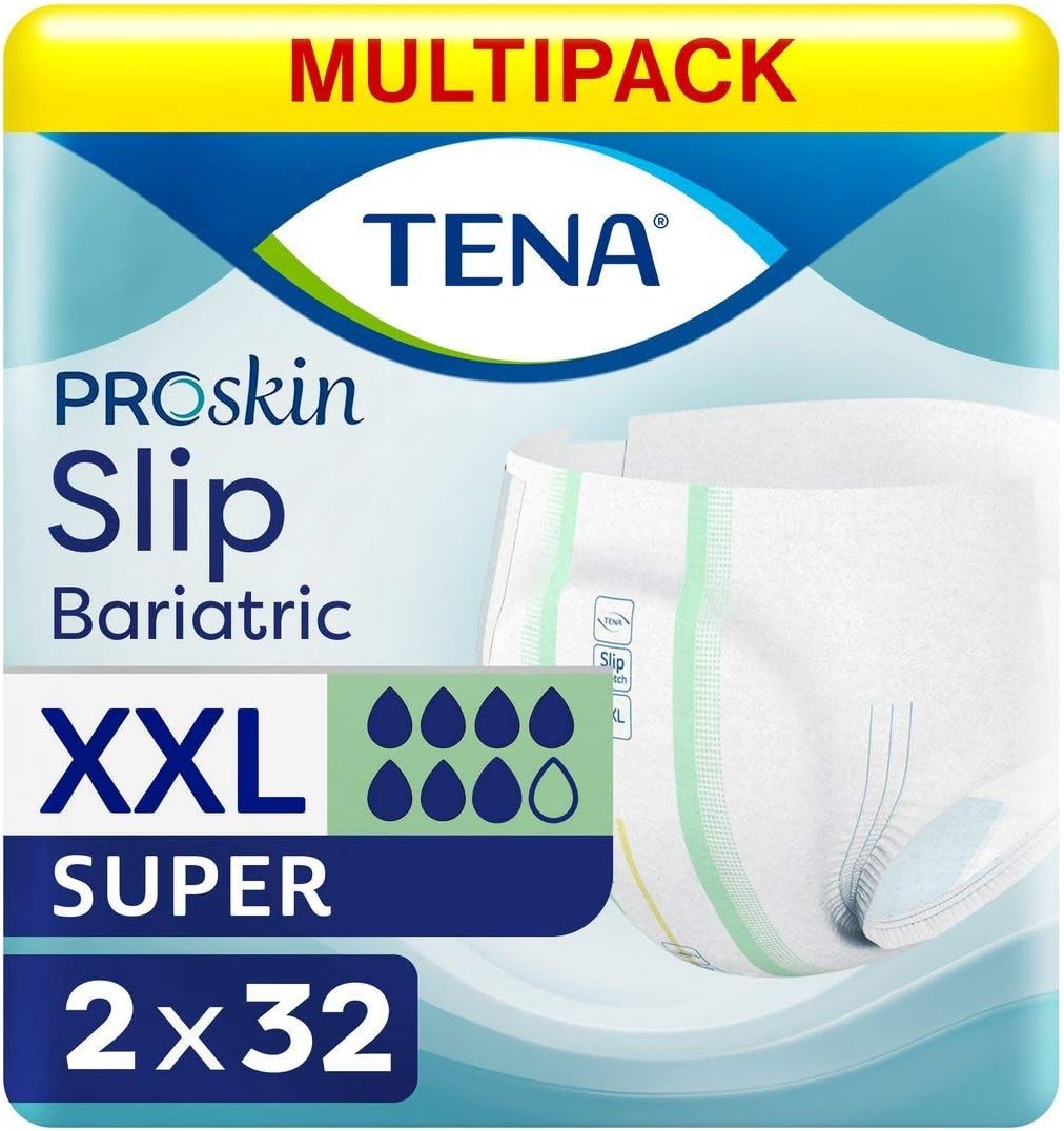 Multipack 2X TENA Slip Bariatric Super XXL (2900ml) 32 Pack Incontinence Protection