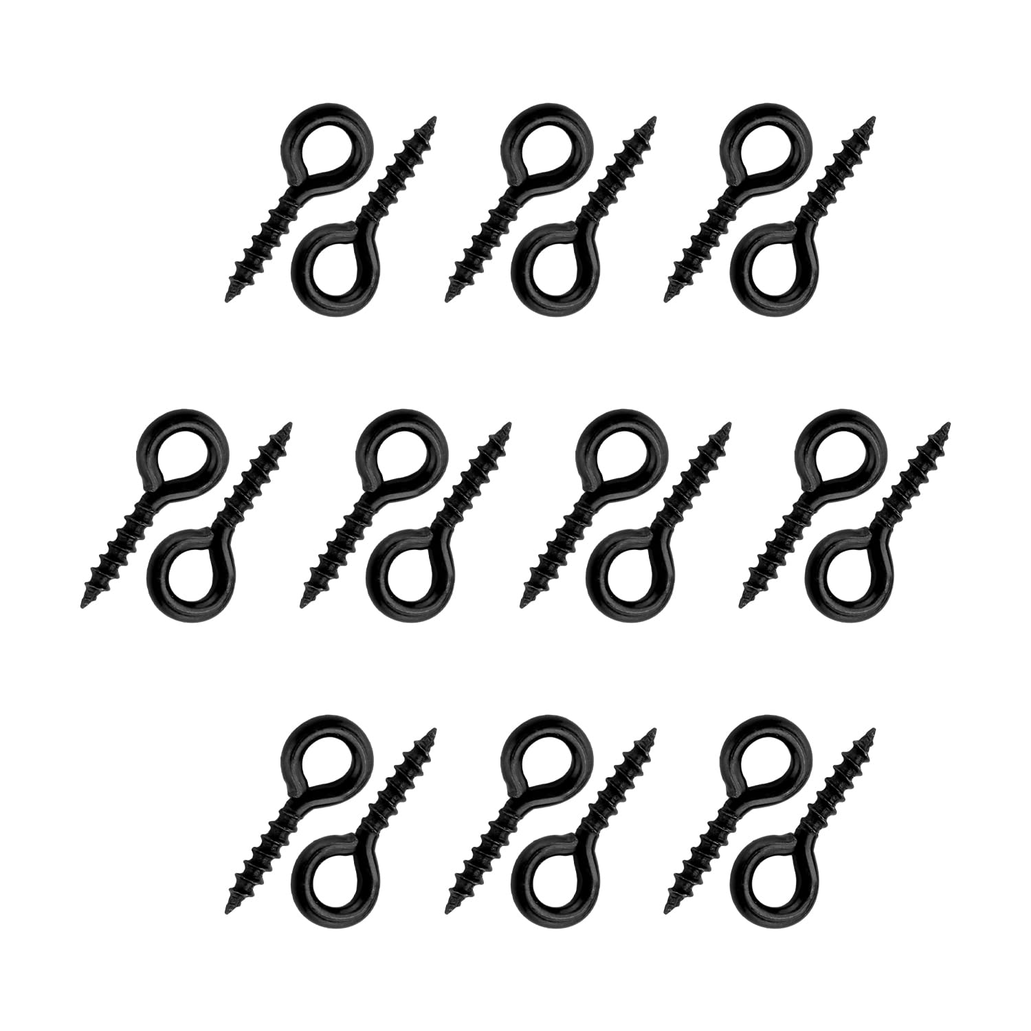MroMax 50 Ganchos De Techo De 0.79 Pulgadas De Largo, Ganchos De Acero Al Carbono Para Colgar En Forma De Ojo, Ganchos De Anillo Autorroscantes De 1/2 Pulgada, Gancho Para Tornillos