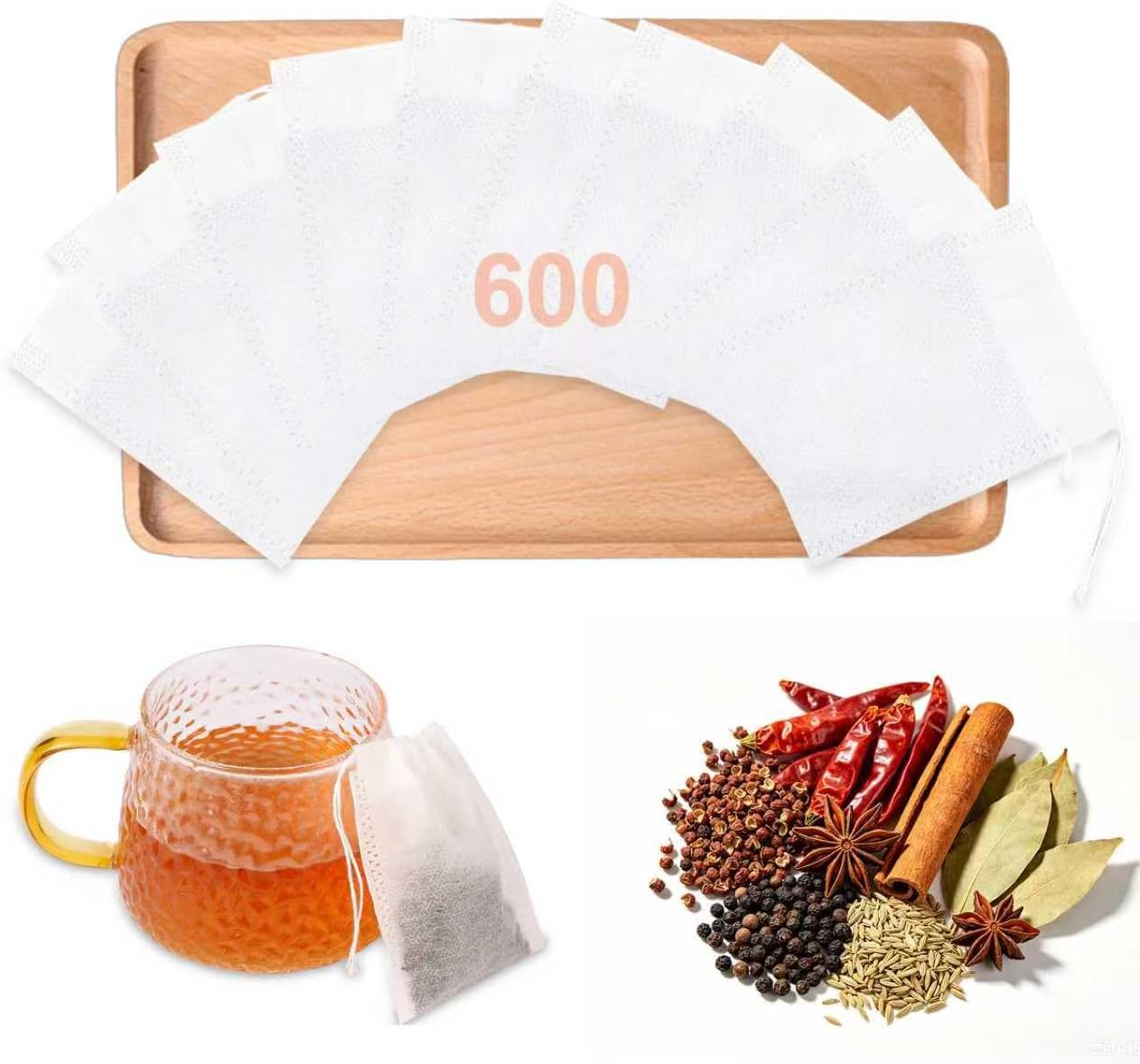 400 PCS Tea Bags for Loose Leaf Tea, Empty Disposable Filter Bags