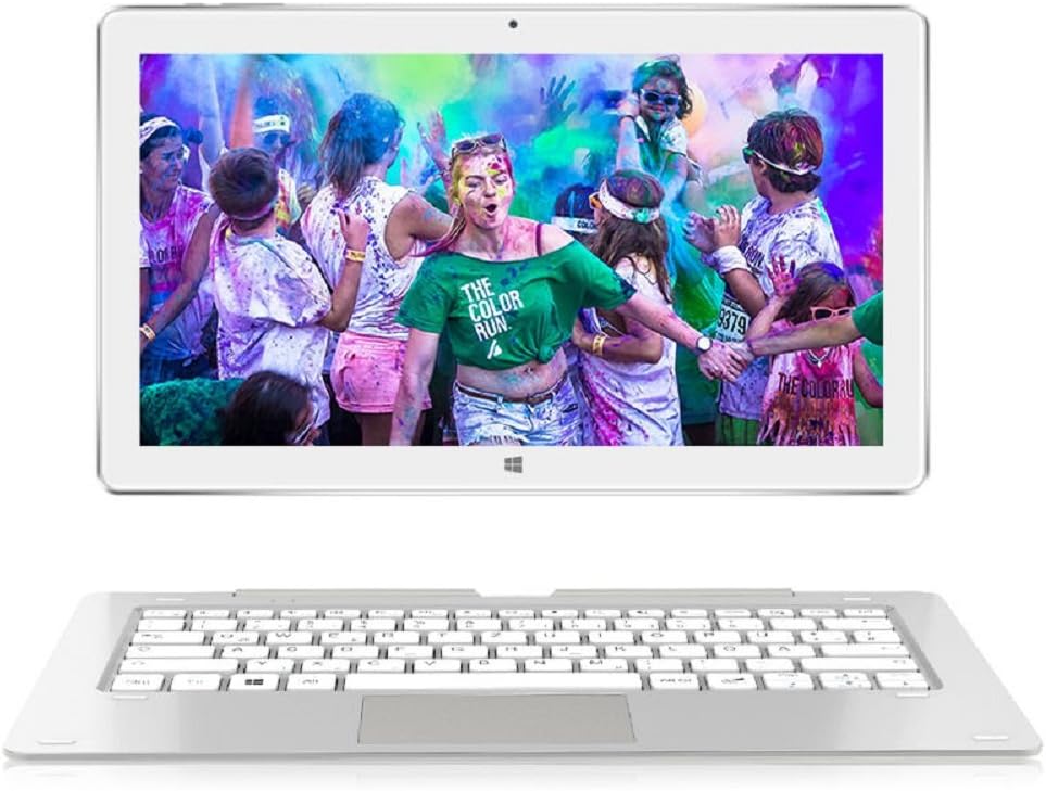 Tablet computer, Cube iwork 1x i30 Intel Atom X5-Z8350 11.6 Inch IPS 1920*1080 4GB Ram 64GB Rom Win10+Android 5.1 Tablet PC MINI HDMI Bluetooth 2.0MP (Tablet with keyboard (front white back silver))
