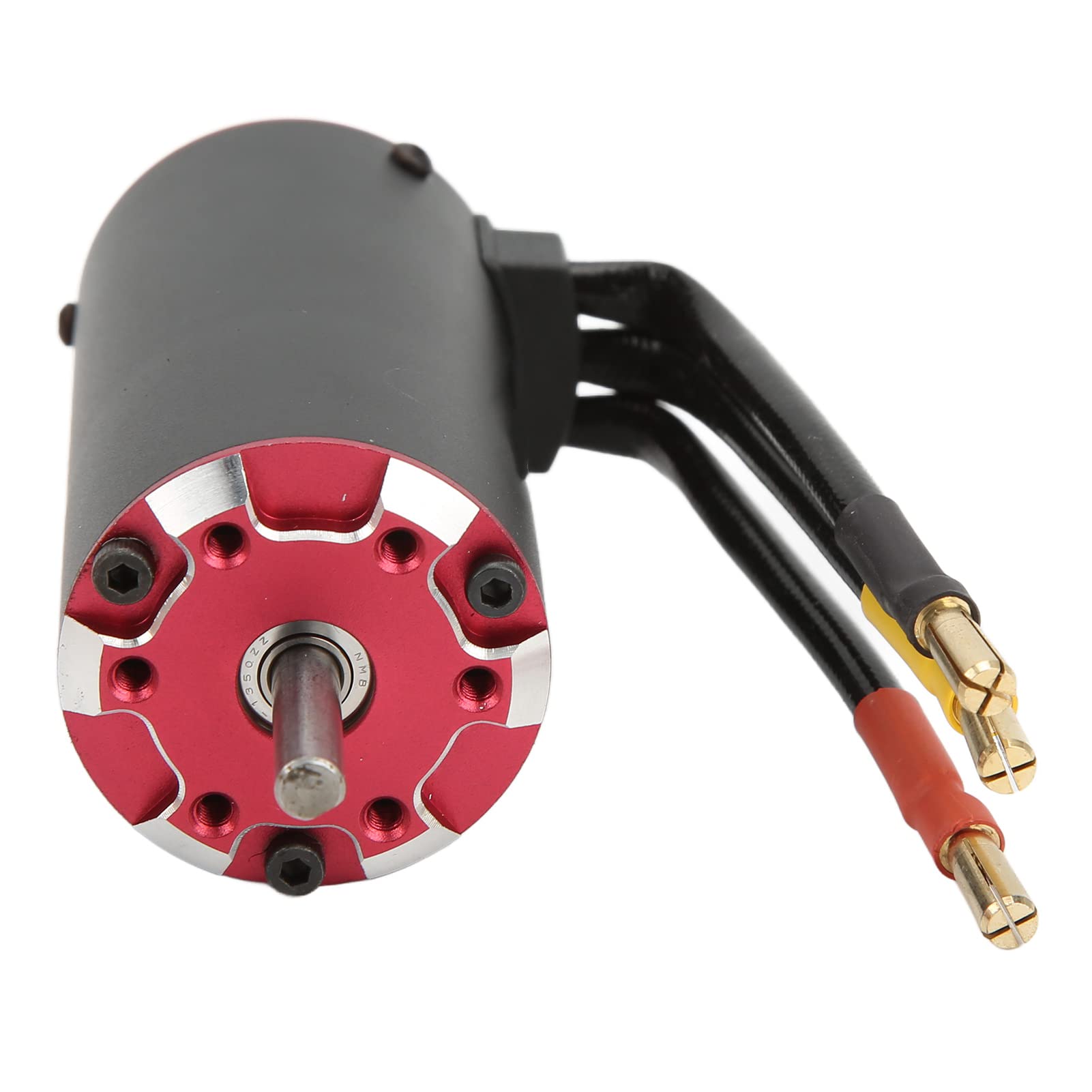 Generic V2 3670 1800KV Bezszczotkowy Silnik Wysoki Moment Obrotowy z Portem Czujnika dla Pojazdów RC 1/8 1/10 Czarne Aluminium