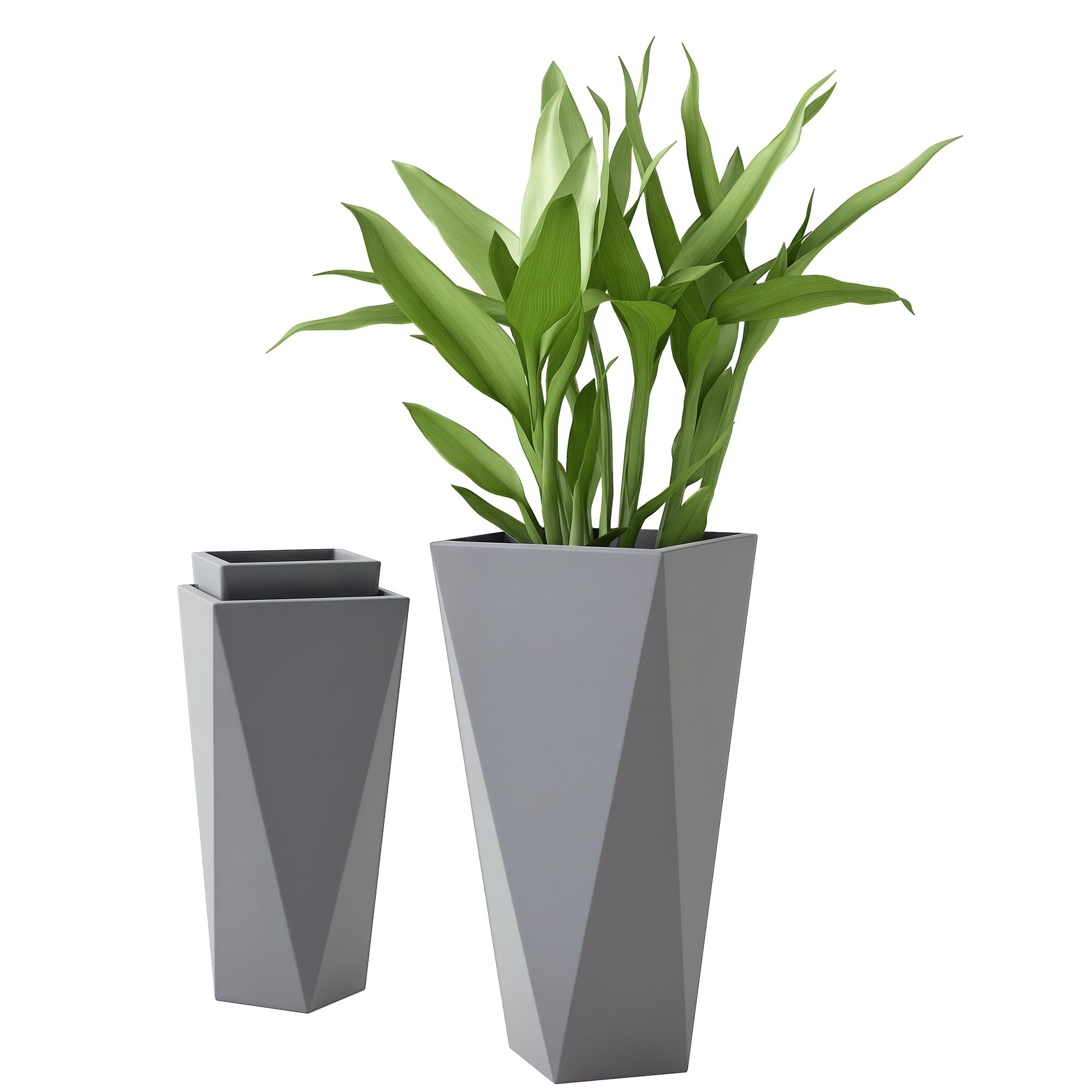 Amazon.com : Outsunny Set of 3 Tall Planters, 28.75