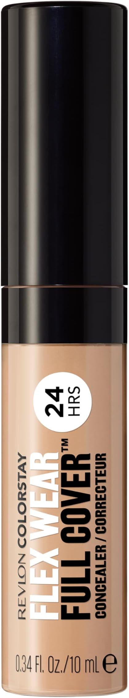 ColorStay Flex Wear, Full Cover Non-Creasing Concealer, Infused with Hyaluronic Acid & Vitamin E, Flexible Longwear, 040 Medium, 0.34 Fl Oz
