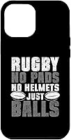 Vista 6 de Funda para iPhone 14 Rugby Just Balls Funny No Helmets Sport Lover Rugby Player Case