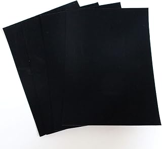 10Pcs Self Adhesive Back Velvet Sheets Fabric Flocking Cloth Liner Counter Cloth Display Cushion Cloth Adhesive Felt for Art & Crafts DIY, Jewelry Box Liner, Black (21cm x 30cm)