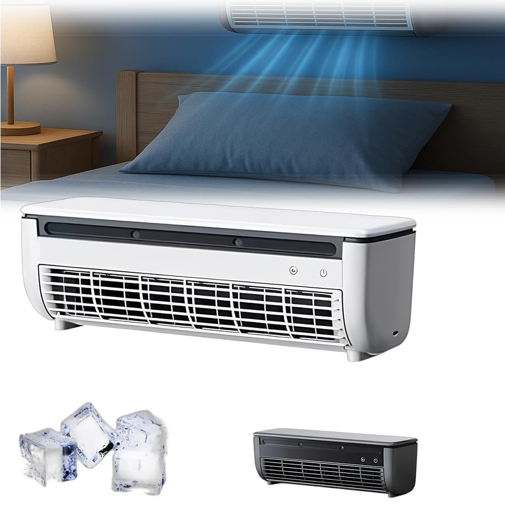 Climatiseur mural à chargement sans fil, unité de climatisation murale portable pour cuisine, chambre à coucher, ventilateur de refroidissement sans perçage, refroidissement instantané pour