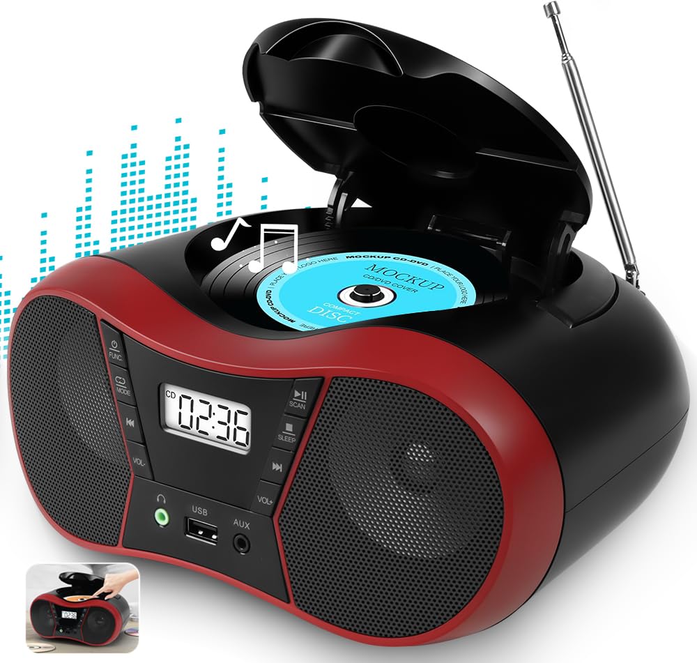 Rádio Portátil, Radio AM FM, Toca CD, Radio, Radio Portatil, Rádio
