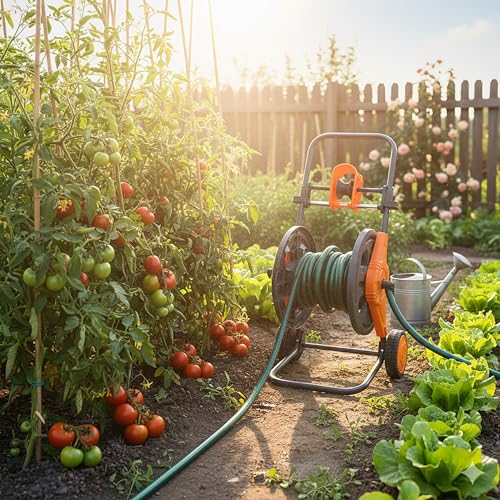 Chariot dévidoir de 60 m idéal pour l'entretien des grands potagers - 3