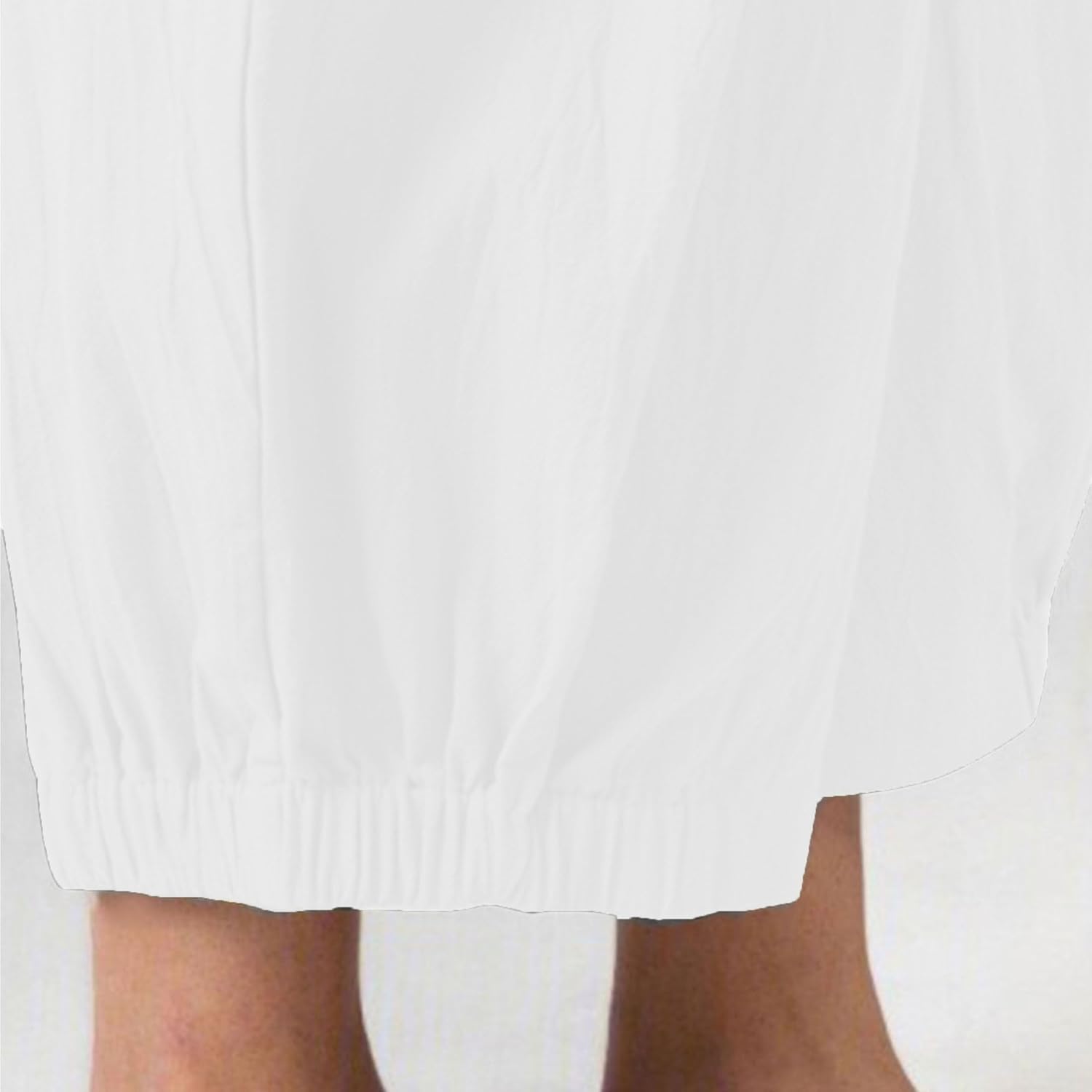 Bozanly Summer Capri Pants for Women Casual Elastic Waist Cotton Linen Comfy Yoga Crop Pants Trousers 2026 - Image 3