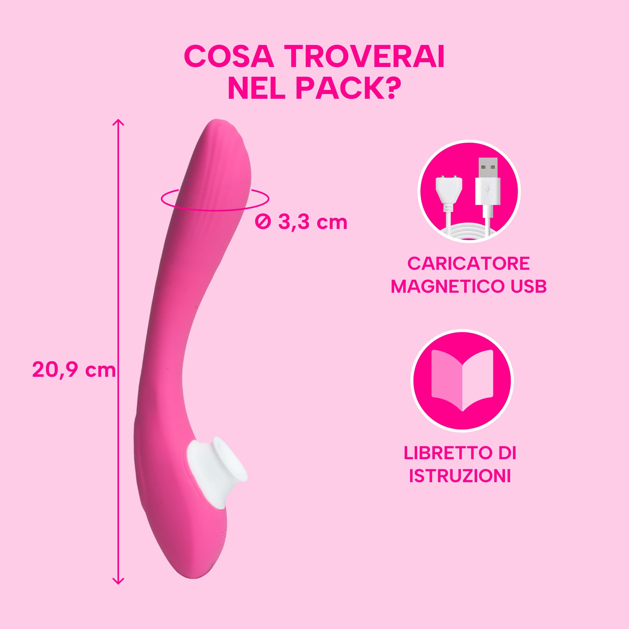MySecretCase Vibratoreper Donna Punto g Squirting con Lingua Vibrante Clitoride Stimolatore Clitoride Femminile, 9+9 Modalità, Silicone, IPX7, USB, Sexytoysys Donna e Coppia Vibratoriper Donne