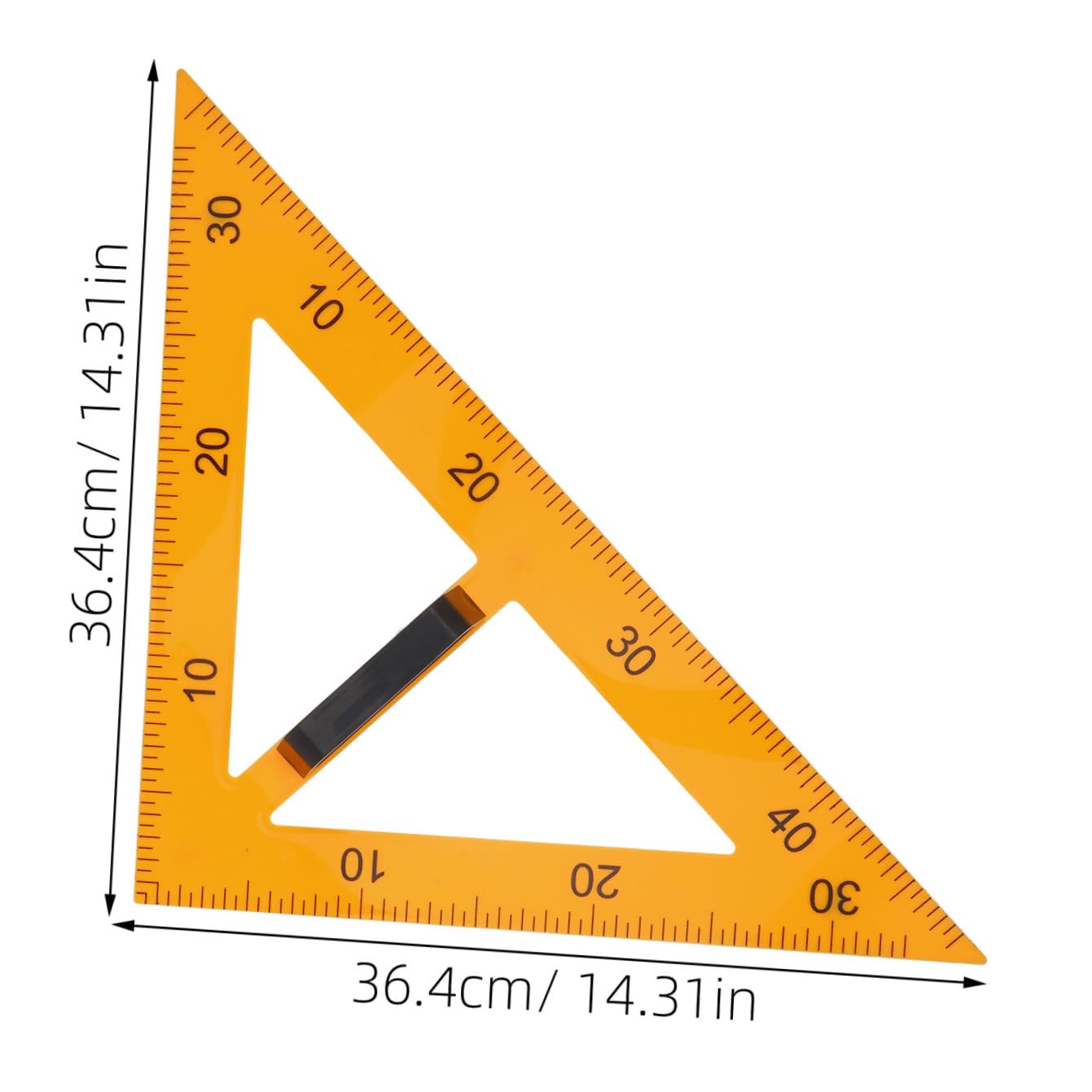 DOITOOL 3 Stück Magnetisches Dreieck Lineal Kunststoff Lehrmittel mit Abnehmbarem Griff für Tafelunterricht und Präzises Zeichnen Langlebig und Vielseitig Einsetzbar