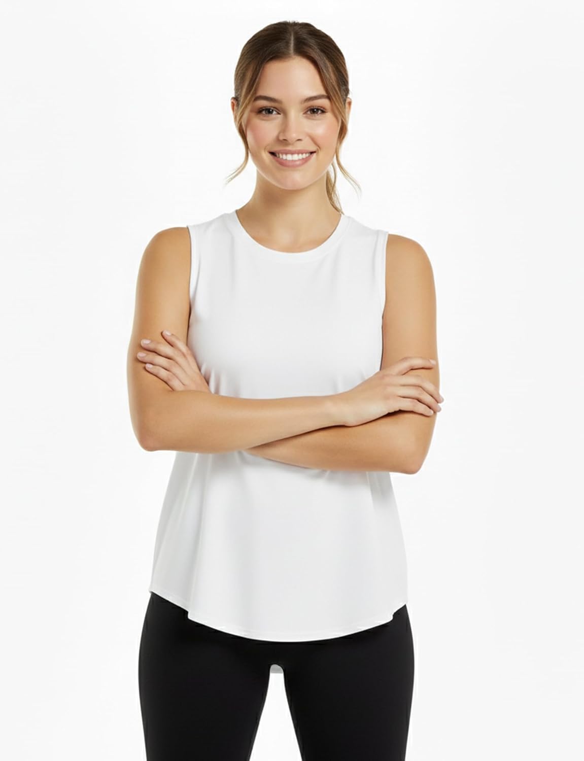 Workout Tops for Women Athletic Sports Shirts Sleeveless Tank Tops Split Back Racerback for Gym Yoga Running - Image 2