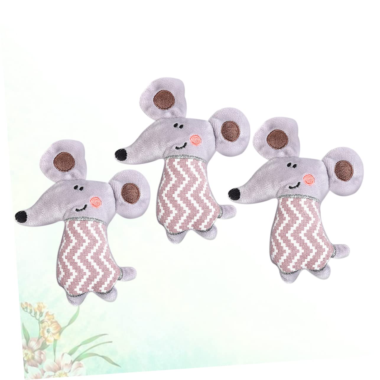 SUPVOX 9piezas Juguete Interactivo De Ratón De Peluche Catnip De Juguetes para Gatos Diseño De Orejas para Jugar y Evitar Arañazos Muebles