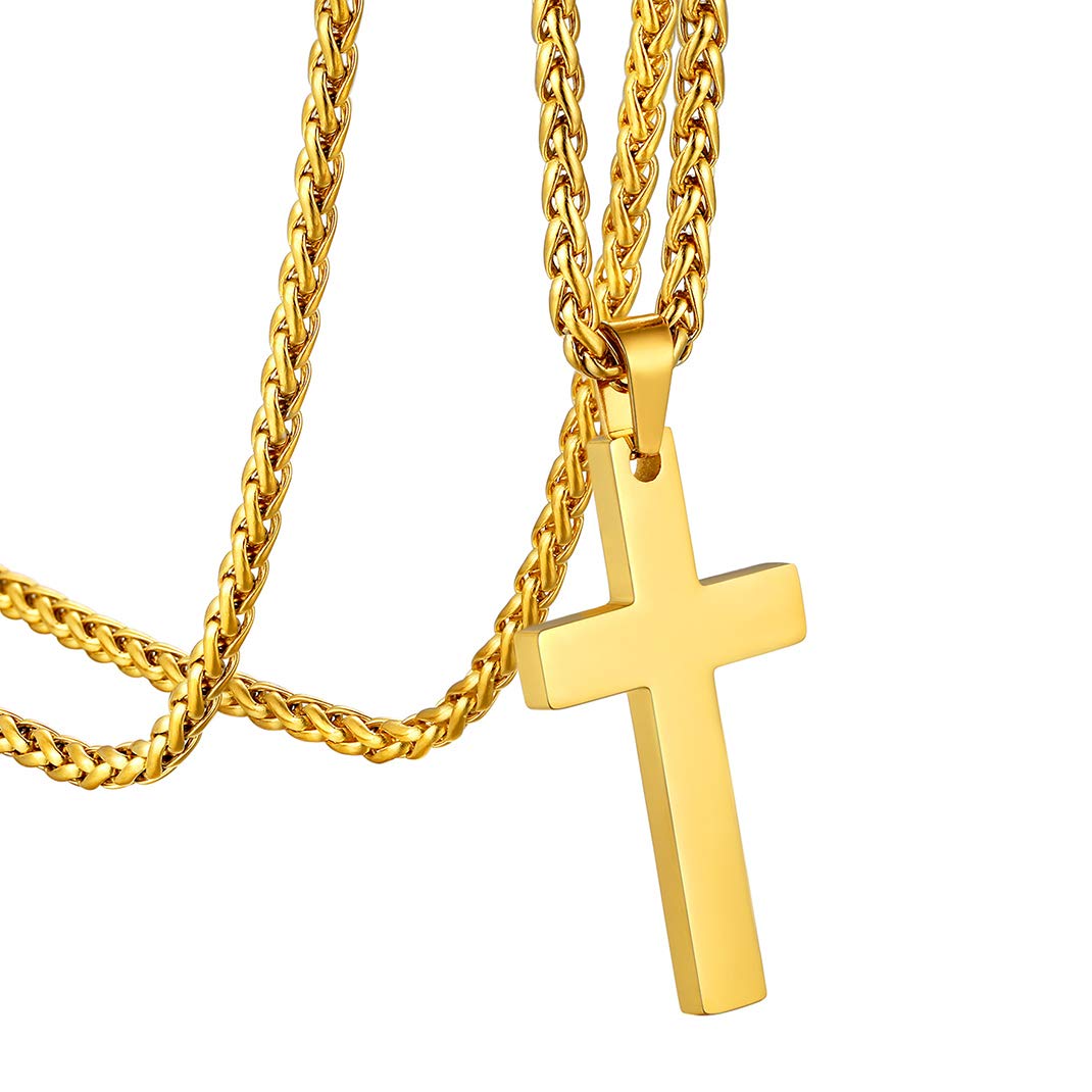 GOLDCHIC JEWELRYCruz Cristo Religioso Collar con Cruces para Mujeres Hombres, Grabados Personalizables