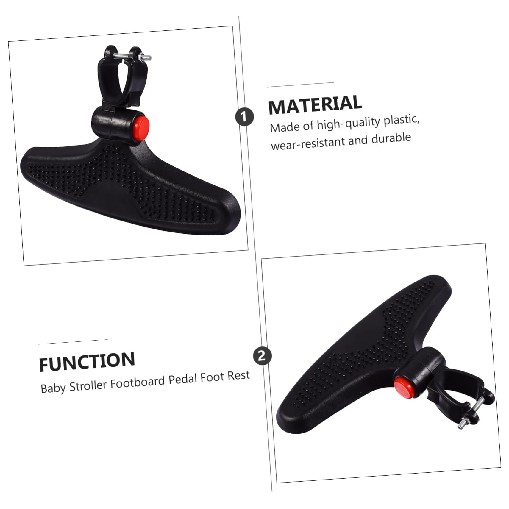 QUMIIRITY Stroller Buggy Board Stroller Accessories Plastic Foot Support for Easy Install