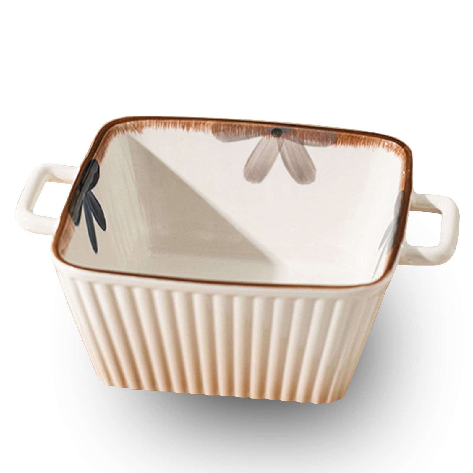 Zestaw ceramicznych misek do zupy i sałatki, nadają się do kuchenki mikrofalowej, miski Udon i Ramen, duży, prostokątny design, do Pho, wszechstronne naczynia kuchenne, 22 x 18 x 8 cm