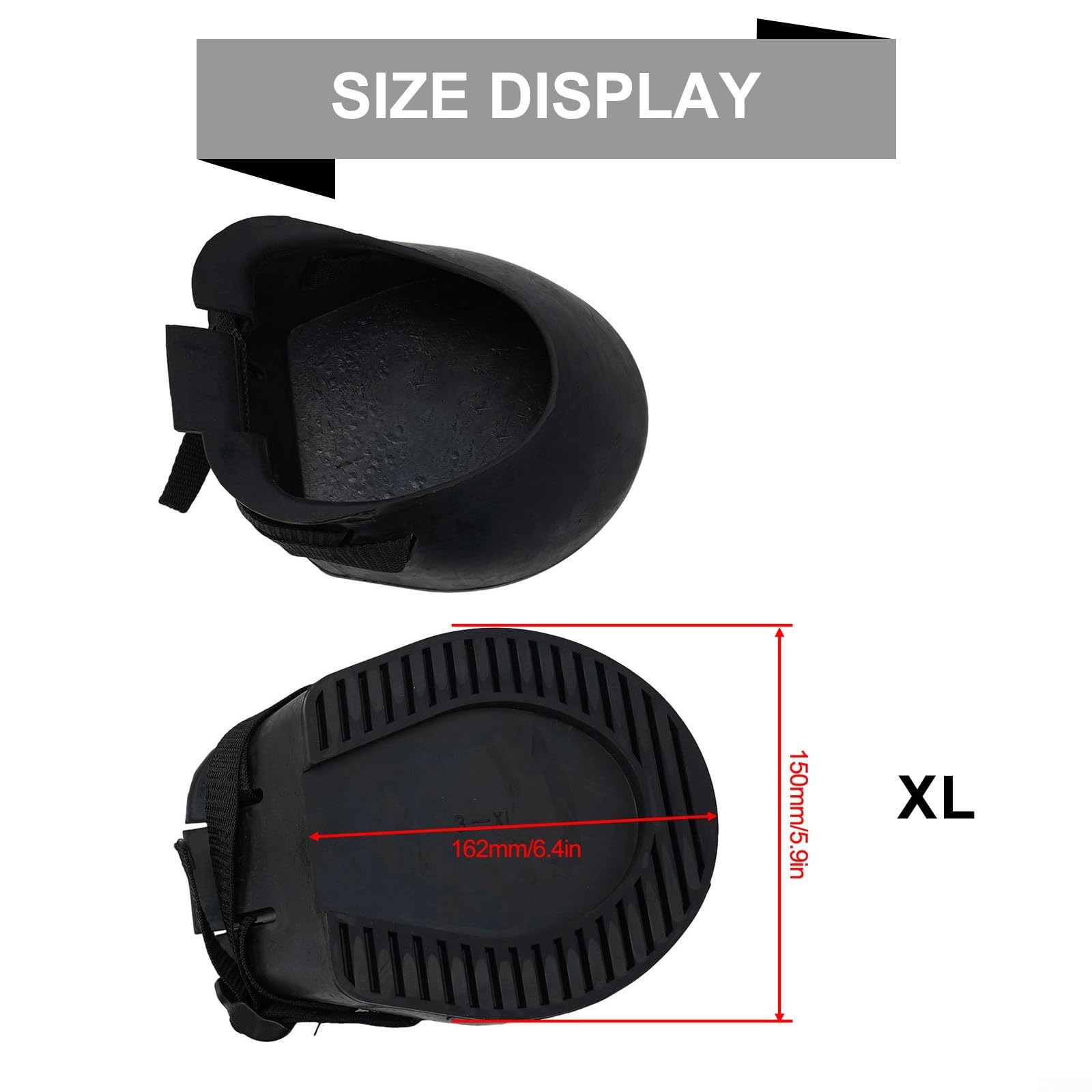 2 zapatos protectores de goma para caballos con características antideslizantes para prevención de lesiones y soporte eficaz de heridas (XL)