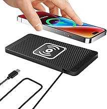 VOBOR Induction Car Charger, 15W Wireless Charging Mat Fast Non-Slip Universal Induction Car Phone Holder for Mobile Phone Headsets etc (TypeC 1m)