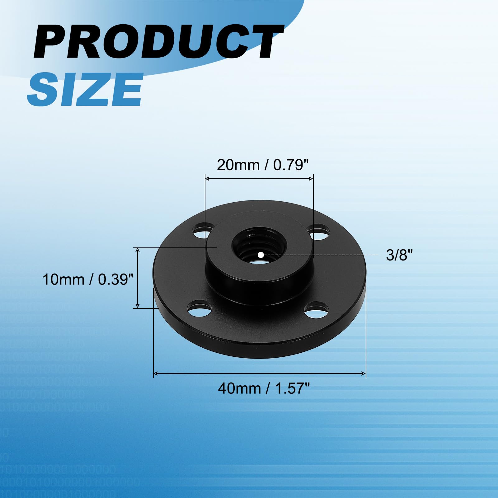 PATIKIL Uchwyt adaptera statywu 3/20.3 cm średnica 20 mm, 2 szt. kołnierz ze stopu aluminium, płyta do montażu na ścianie ze śrubami do monitora z magicznym ramieniem, lampa błyskowa, lustrzanka DSLR