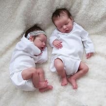 RXDOLL Reborn Baby Dolls Silicone Full Body Vinyl Girls, 20 inch Realistic Baby Doll Twins that Look Real Newborn, Anatomically Correct Babys Dolls Twins with Accessories