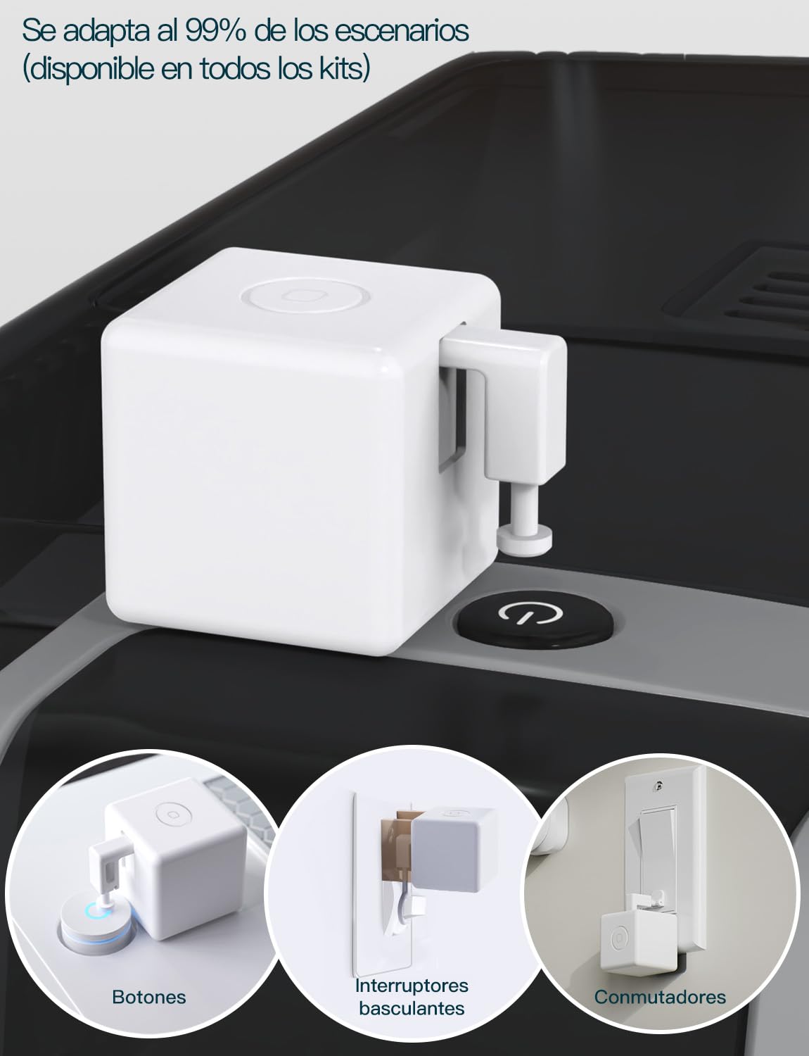 MOES Zigbee Fingerbot Plus Smart Switch Botón de palanca inteligente actualizado con control táctil, compatible con Tuya/Smart Life APP, Alexa/Google Home y Temporizador requiere MOES Zigbee HUB