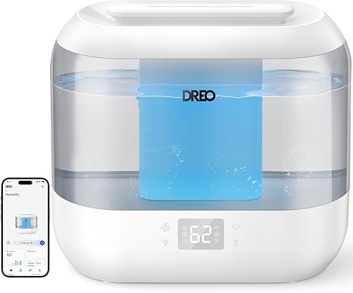 Miniatura 9 de Dreo Humidificador inteligente, humidificadores de niebla fría para dormitorio, humidificadores ultrasónicos silenciosos de 4L de llenado superior