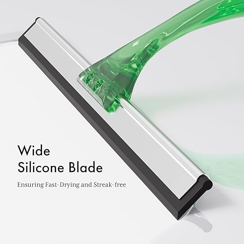 Miniatura 5 de AmazerBath Escobilla de ducha para puertas de vidrio, escobilla multiusos con gancho de succión y gancho adhesivo, escobilla para vidrio de ducha,