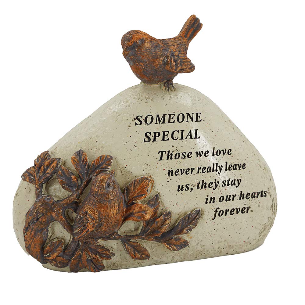 Angravememorials Multicolor Someone Special Robin Bird Memorial Graveside Stone Plaque Ornament