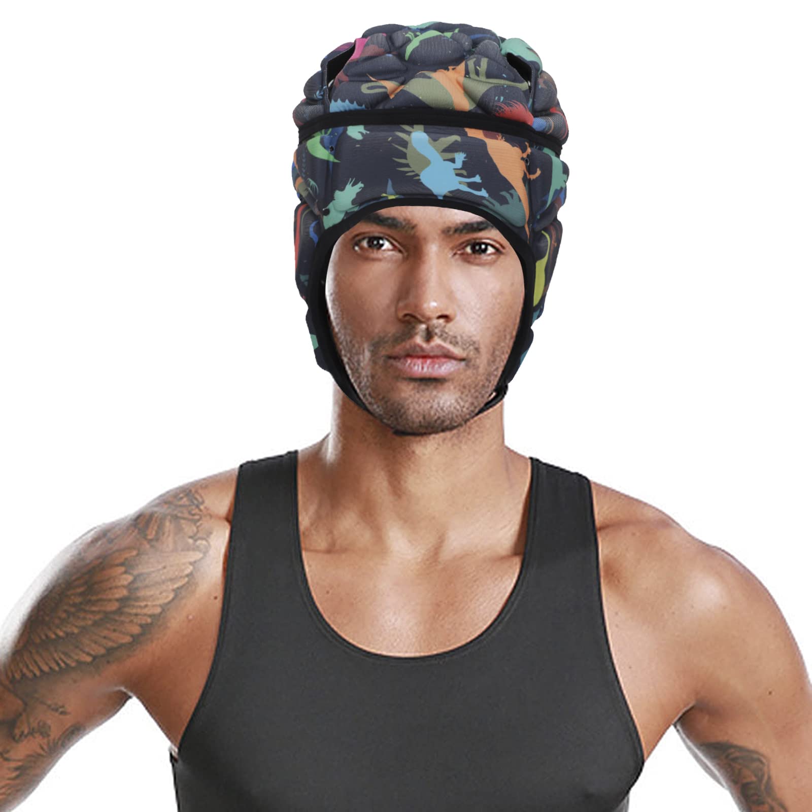 Rugby Helm Kopfschutz Torhüter Fußball Torwart Helm Sport Kopfbedeckung Scrum Cap Kopfschutz Weicher Schutzhelm Unterstützung für Hockey Fußball Rugby