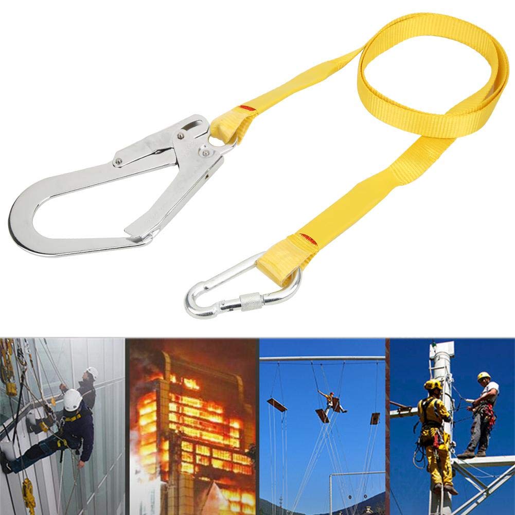 Keenso Cinturón de Seguridad para Trabajo aéreo al Aire, Montañismo al Aire Escalada Techadores para techos, Arnés de protección Equipo de Gancho para cordón